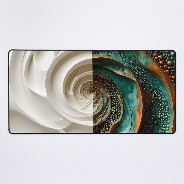 Item preview, Dual Spiral in Copper and White designed and sold by Vicky Brago-Mitchell®.