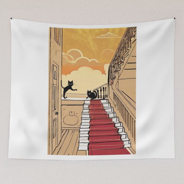 Item preview, Illustration - Stylized Black Cats, Surreal and Refined Atmosphere designed and sold by World-Pets.