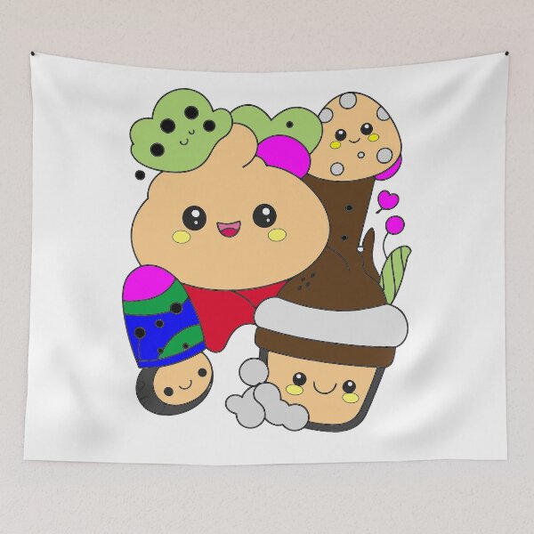 Item preview, Cute Kawaii Doodle Characters of Food and Mushrooms designed and sold by yornimaalfana15.