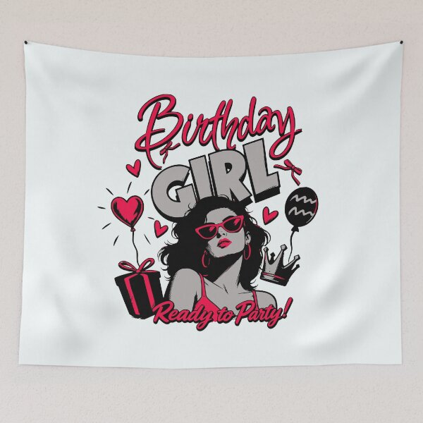 Item preview, Pop Art Birthday Girl Ready to Party Womens T-Shirt designed and sold by illeN-Art-World.