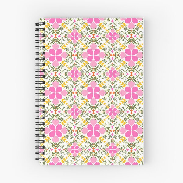 Item preview, Pink Petal Design with Green and Yellow on White Pattern designed and sold by TeeGeeTees.