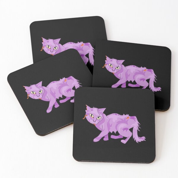 Item preview, Zombie Cat Cute Spooky Purple Undead Feline Illustration designed and sold by macpeterse.