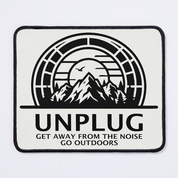 Item preview, UNPLUG Get Away from the Noise Go Outdoors Mountain Graphic designed and sold by ShirtRemarks.