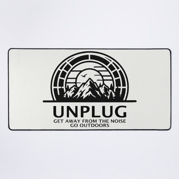 Item preview, UNPLUG Get Away from the Noise Go Outdoors Mountain Graphic designed and sold by ShirtRemarks.