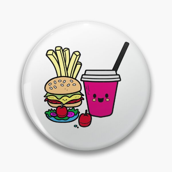 Item preview, Cute Cartoon Fast Food Set with Burger, Fries, and Soda designed and sold by yornimaalfana15.