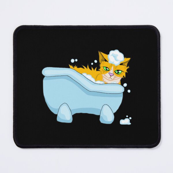 Item preview, Cat Bath Cute Ginger Kitten Soap Bubbles Tub Design designed and sold by macpeterse.