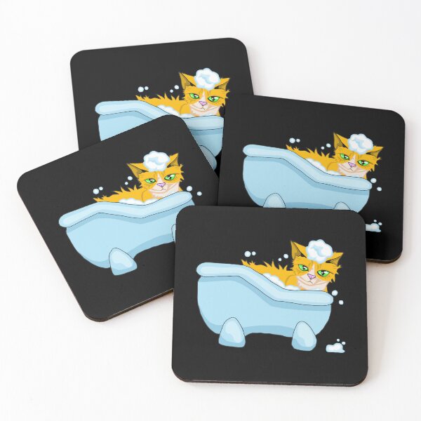 Item preview,  Cat Bath Cute Ginger Kitten Soap Bubbles Tub Design designed and sold by macpeterse.