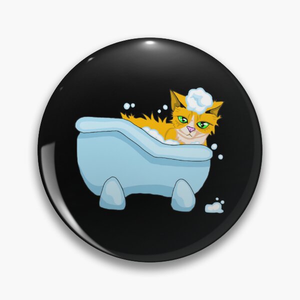 Item preview,  Cat Bath Cute Ginger Kitten Soap Bubbles Tub Design designed and sold by macpeterse.