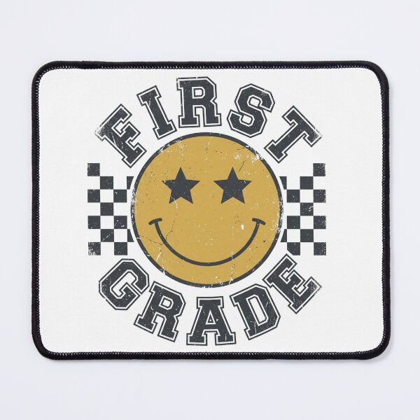 Item preview, First Grade Smiley Face Art Print - Retro Groovy Star Eyes Back to School Student Gift designed and sold by raedattia.