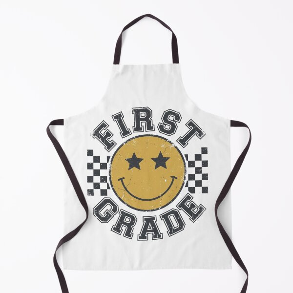 Item preview, First Grade Smiley Face Art Print - Retro Groovy Star Eyes Back to School Student Gift designed and sold by raedattia.