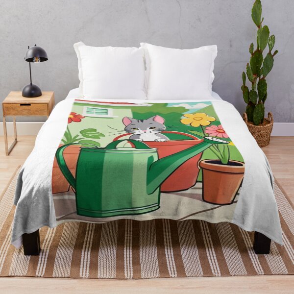 Item preview, Illustration - Stylized Domestic Feline, Colorful Bucolic Scene designed and sold by World-Pets.