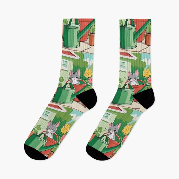 Item preview, Illustration - Stylized Domestic Feline, Colorful Bucolic Scene designed and sold by World-Pets.