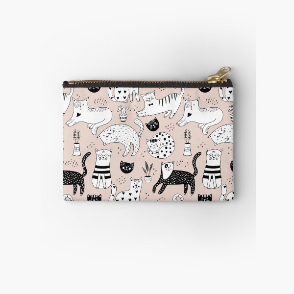 Item preview, Black and White Cats Allover Pattern designed and sold by TeeGeeTees.