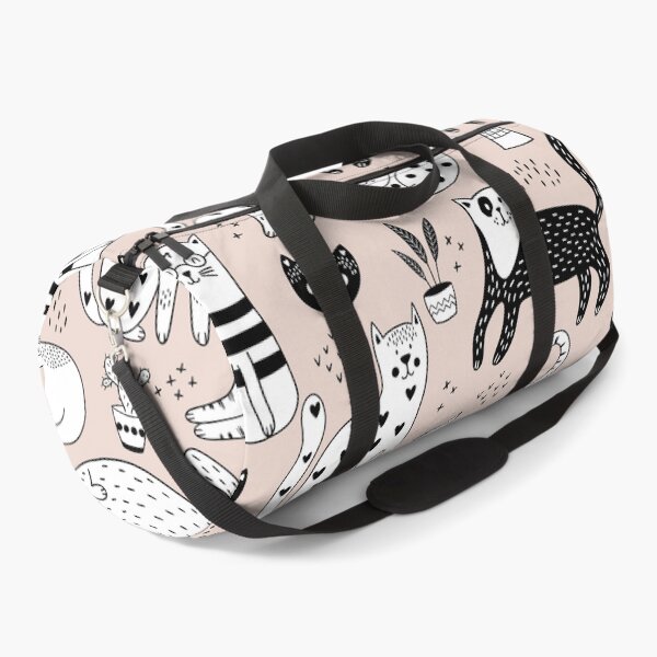Item preview, Black and White Cats Allover Pattern designed and sold by TeeGeeTees.