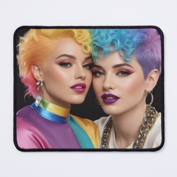 Item preview, Lesbian Couple Pastel Pop Art Pride designed and sold by whimsiqueer.