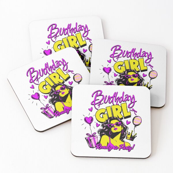 Item preview, Birthday Girl Ready to Party Trendy Celebration Sticker designed and sold by illeN-Art-World.