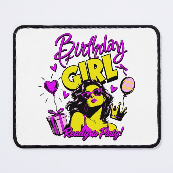 Item preview, Birthday Girl Ready to Party Trendy Celebration Sticker designed and sold by illeN-Art-World.