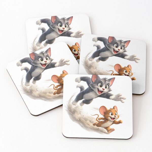 Item preview, Funny Cat Chasing Mouse Cartoon | Cute 3D Animal Illustration Sticker | Playful T-Shirt Gift for Cat Lovers designed and sold by Flownow.