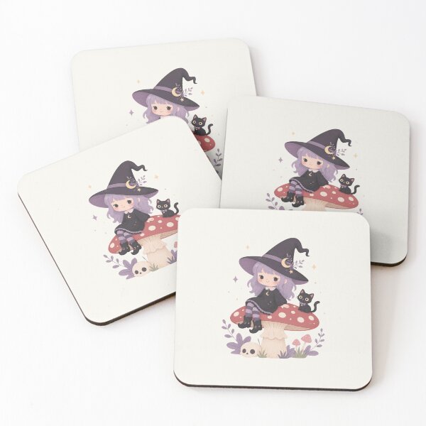 Item preview, Mushroom Witchling – Cute Pastel Witch Sticker designed and sold by Cerys-GS.