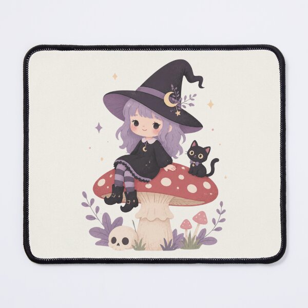 Item preview, Mushroom Witchling – Cute Pastel Witch Sticker designed and sold by Cerys-GS.