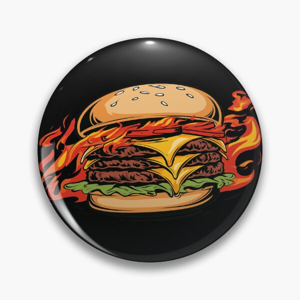 Item preview, Flaming Burger Art designed and sold by Living With Dan.