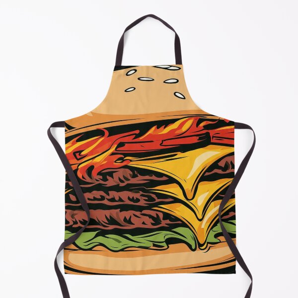 Item preview, Flaming Burger Art designed and sold by Living With Dan.