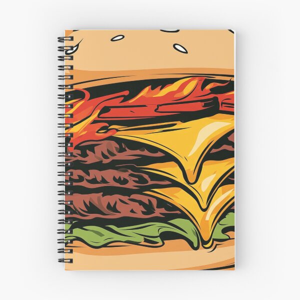 Item preview, Flaming Burger Art designed and sold by Living With Dan.