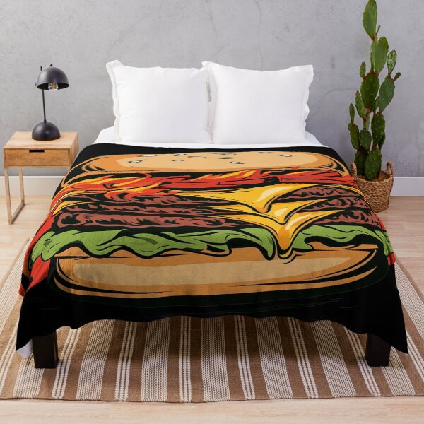 Item preview, Flaming Burger Art designed and sold by Living With Dan.