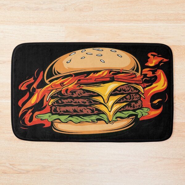 Item preview, Flaming Burger Art designed and sold by Living With Dan.