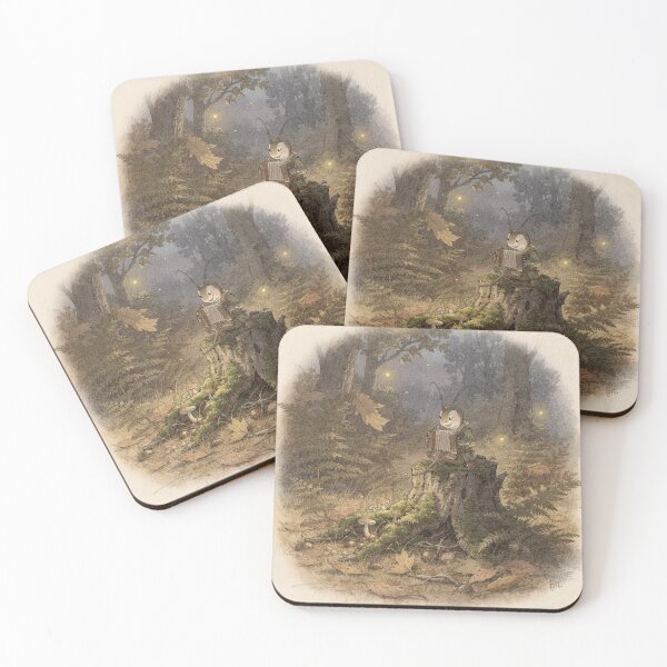 Item preview, Cricket Folk Playing a Tiny Concertina Forest Folk Art designed and sold by PictorialWhimsy.