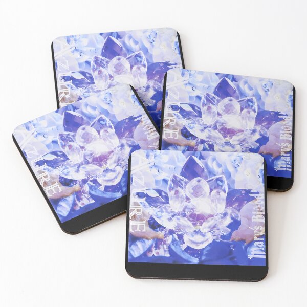 Item preview, Crystal Lotus Flower Blue Azure Metal Floral designed and sold by binjalal3.