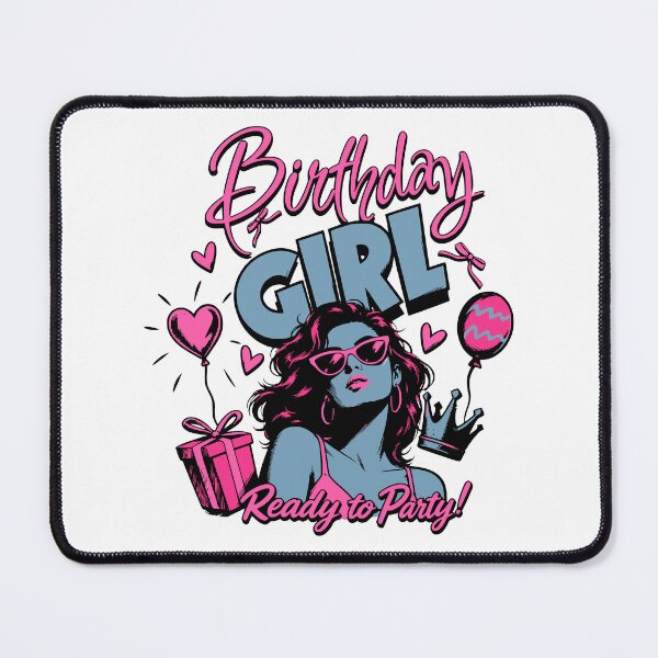 Item preview, Birthday Girl Ready to Party Retro Pop Art Mug & Tote designed and sold by illeN-Art-World.