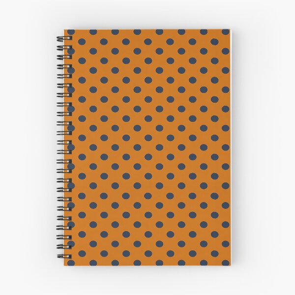 Item preview, Vibrant Caramel and Navy Polka Dot Pattern designed and sold by zenjiinspired.