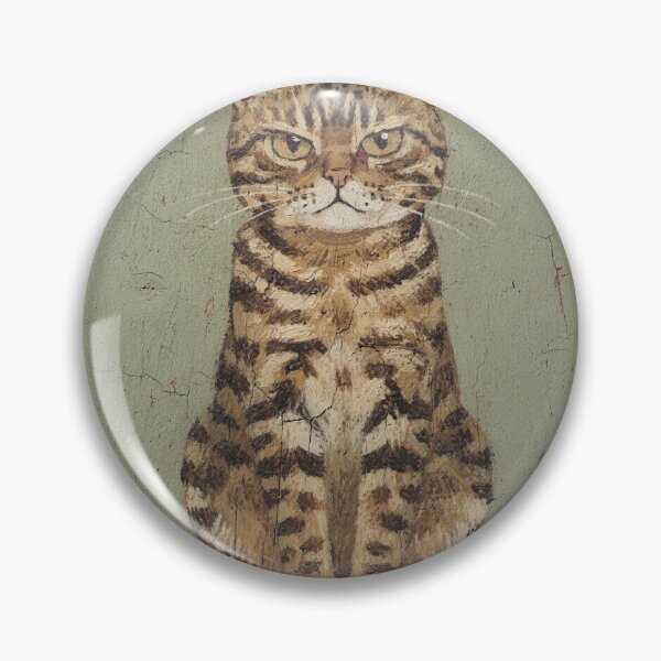 Item preview, Judgy Bengal Cat Naive Folk Art Painting designed and sold by PictorialWhimsy.