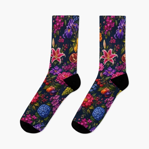 Item preview, Lush Floral and Fruit Pattern on Black designed and sold by CMooreWorx.