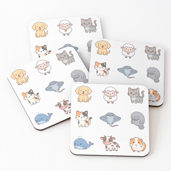 Item preview, Cute Baby Animals Sticker Pack – Kawaii Pets & Sea Creatures Set designed and sold by Pavnud.