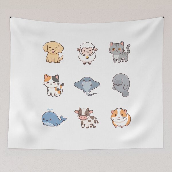 Item preview, Cute Baby Animals Sticker Pack – Kawaii Pets & Sea Creatures Set designed and sold by Pavnud.