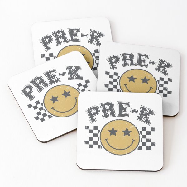 Item preview, Pre-K Smiley Face Art Print - Retro Groovy Star Eyes Back to School Student Gift designed and sold by raedattia.