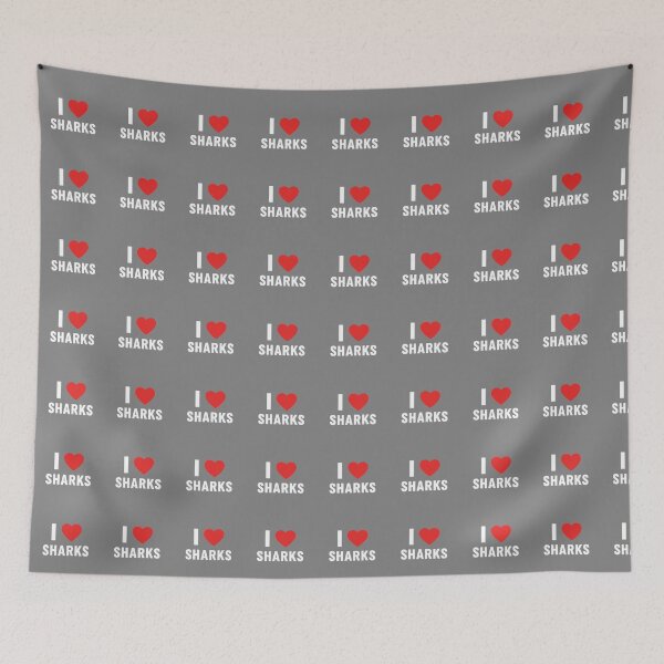 Item preview, I Love Sharks Ocean Animal Lover Marine Life Fan designed and sold by SofiBlair.