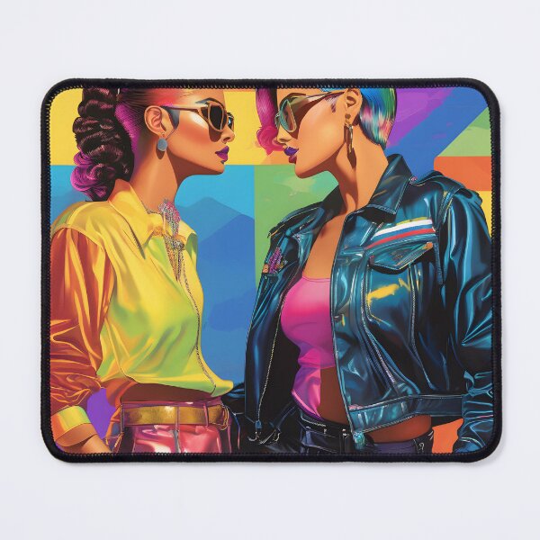 Item preview, Retro Vintage Lesbian Couple Pop Art designed and sold by whimsiqueer.