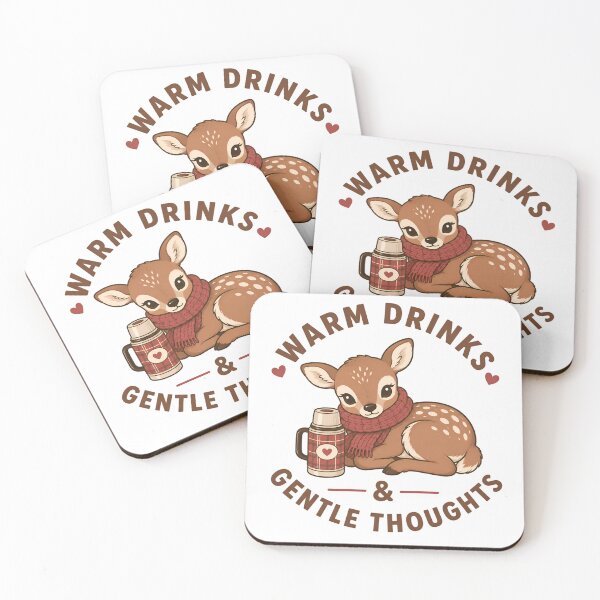 Item preview, Warm Drinks Gentle Thoughts Cute Woodland Deer designed and sold by cute stuff too.