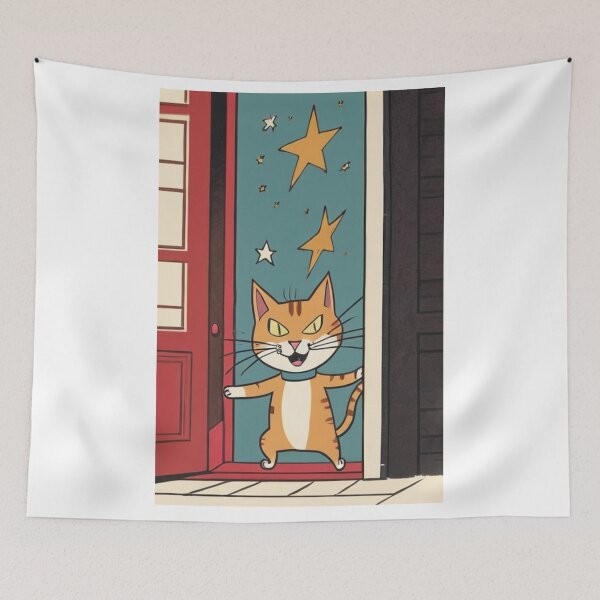 Item preview, Illustration - Stylized Feline Character, Emotion and Fantasy in a Children's Universe designed and sold by World-Pets.