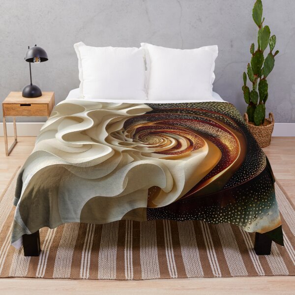 Item preview, Abstract Spiral Composition in Copper and White designed and sold by Vicky Brago-Mitchell®.