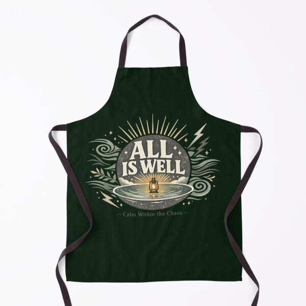 Item preview, All Is Well Vintage Typography T-Shirt | Minimalist Lantern Nature Quote | Inspirational Retro Aesthetic Design designed and sold by Bhaskar Digital Art.