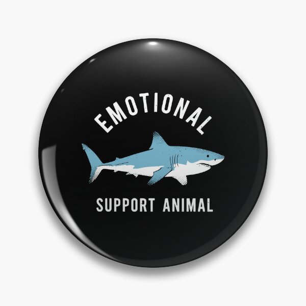 Item preview, Emotional Support Animal Shark Ocean Marine Life Funny designed and sold by PopStars1993.