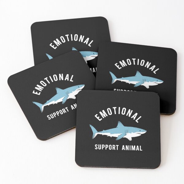 Item preview, Emotional Support Animal Shark Ocean Marine Life Funny designed and sold by PopStars1993.