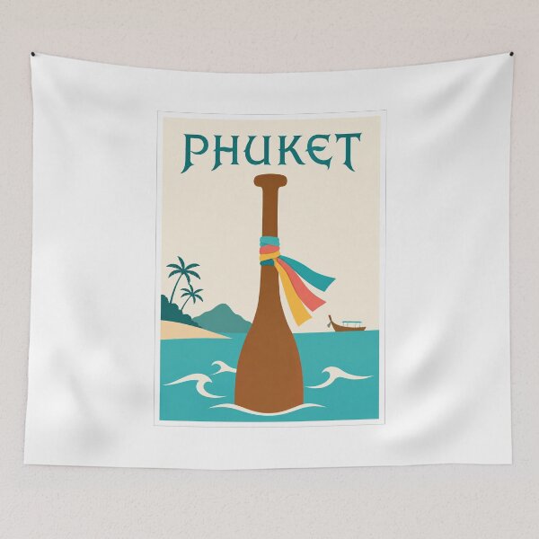 Item preview, Phuket Longtail Boat Travel Poster designed and sold by Beyond Destinations.