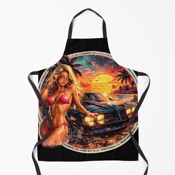 Item preview, Retro Beach Sunset Convertible designed and sold by CosmicDreamAI.