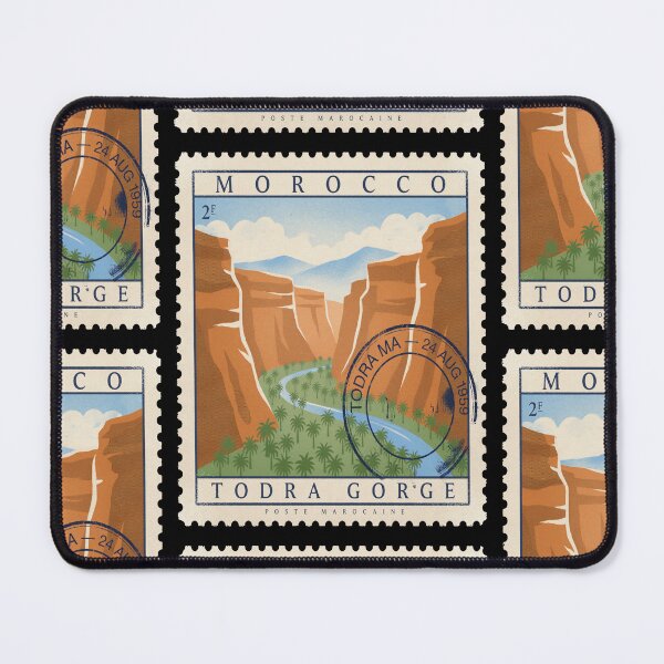 Item preview, Todra Gorge Morocco Canyon Oasis Valley Stamp Sticker designed and sold by stickercuffs.