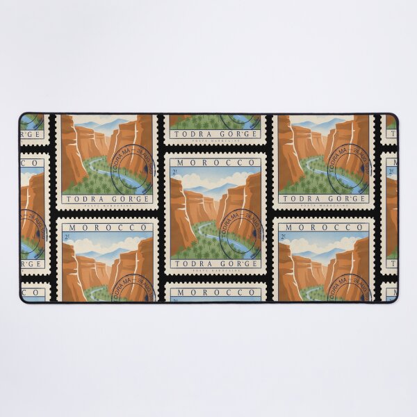 Item preview, Todra Gorge Morocco Canyon Oasis Valley Stamp Sticker designed and sold by stickercuffs.